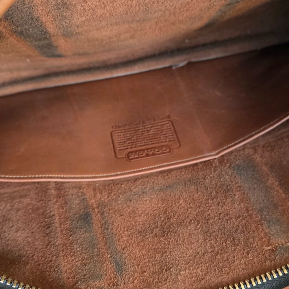Vintage Coach Brown Leather Business Bag - Picture 15 of 16